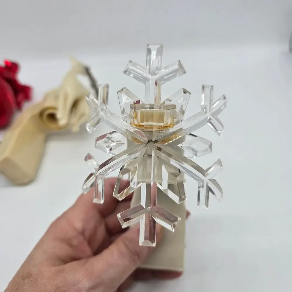 Bath Body Works Wallflower Plugin LOT (5) Christmas Snowflakes Reindeer Ornament